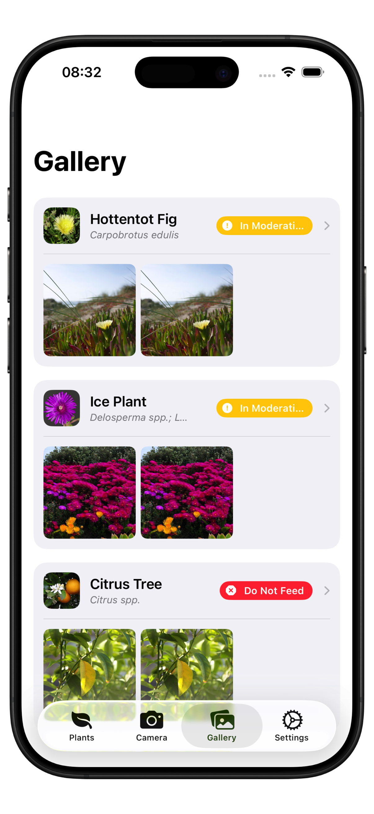 TortoScope plant catalogue and search